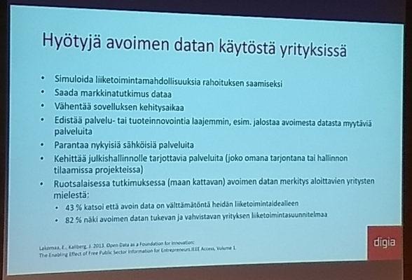 avoin data hyötyjä